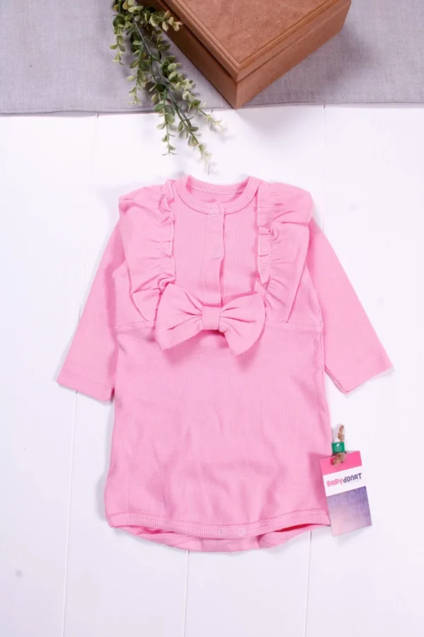 Fırfırlı Golf Uzun Kol Kız Bebek Body