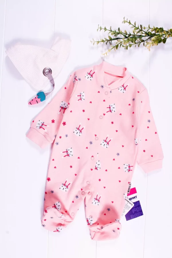 Funny Fularlı Kız Bebek Tulumu