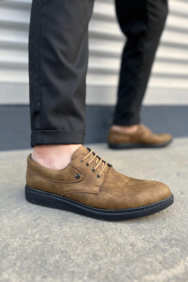 JY0610 Clasico Bağcıklı Cilt Erkek Günlük Klasik Ayakkabı CST - Camel