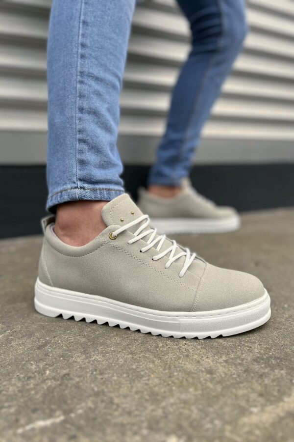 JY152 Cool Bağcıklı Süet Erkek Günlük Spor Klasik Ayakkabı SBT - Gri