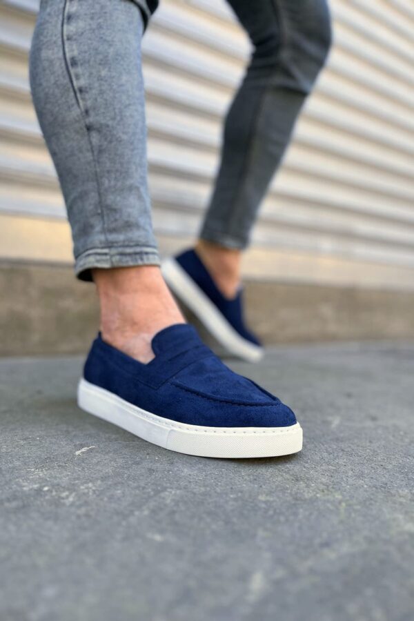 JY180 Estilo X Bağcıksız Süet Erkek Günlük Spor Klasik Ayakkabı SBT - Lacivert