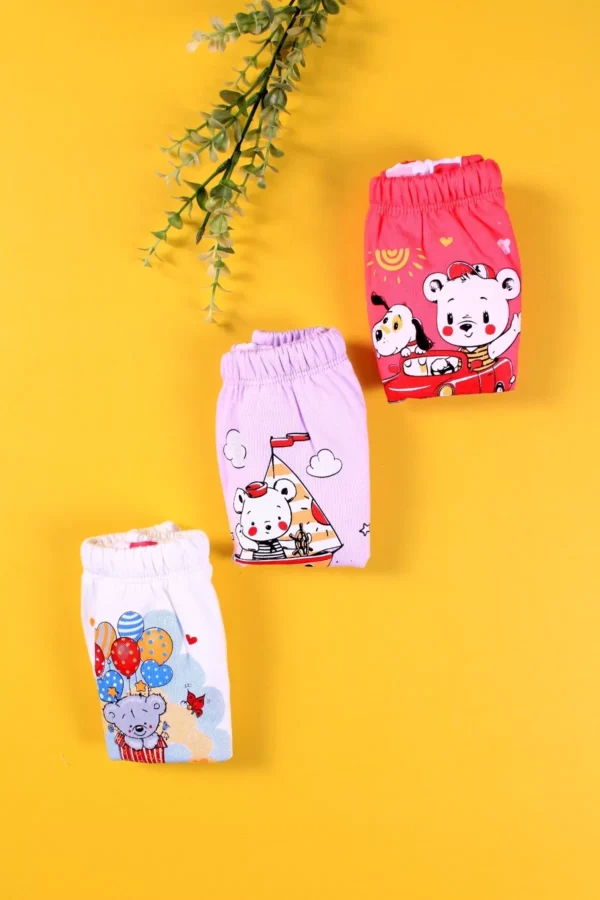 Karışık Figürlü 3'lü Sıvı Geçirmez Kız Çocuk Alıştırma Külodu