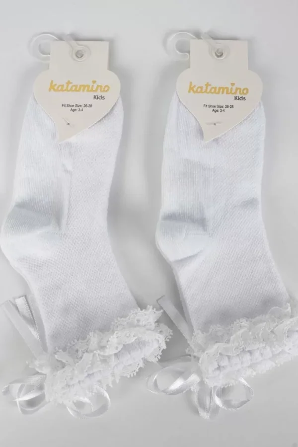 Ayçıl Aks. Kız Soket Çorap K22230 Beyaz