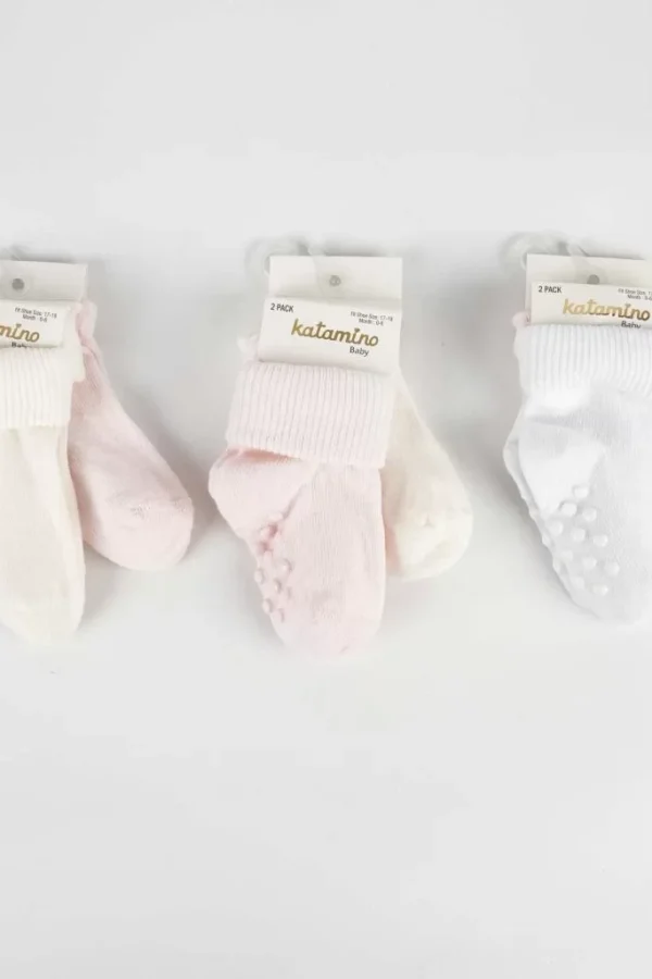 Cenet 2'li Abs'li Kız Bebek Soket Çorap  Asorti