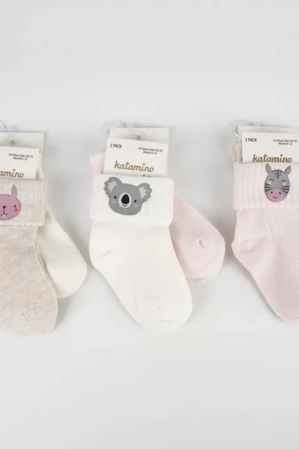 Kaola Aks. 2'li Bebek Soket Çorap  Asorti