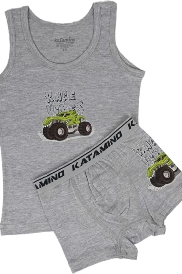 Monstera Erkek Atlet Boxer Takım  Asorti