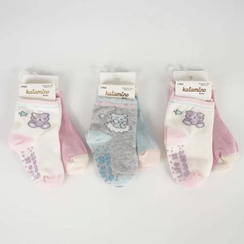 Nidaya 2'li Abs'li Kız Bebek Soket Çorap Asorti