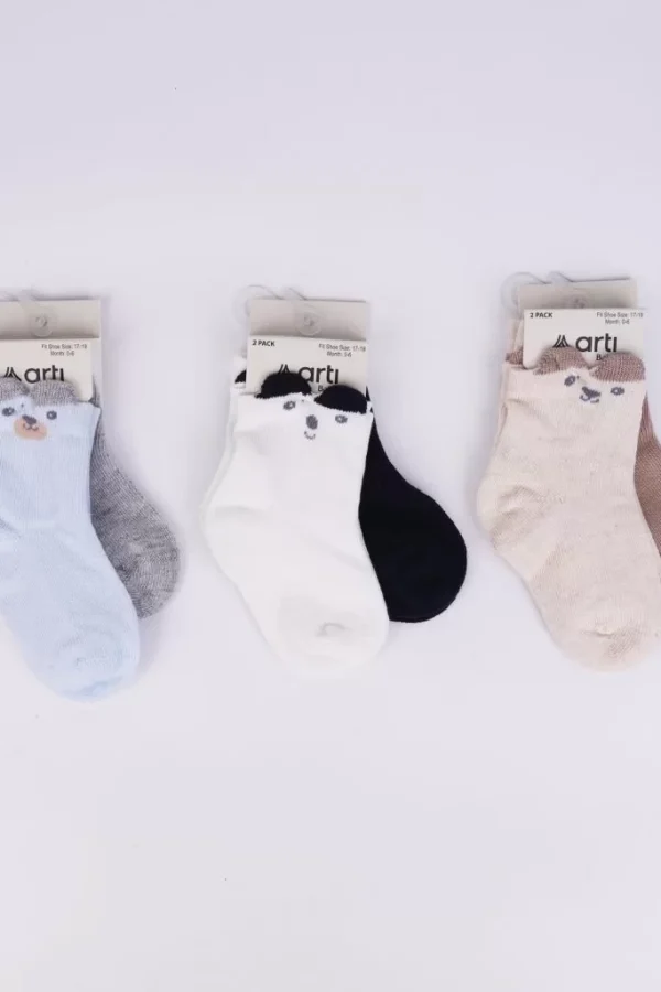 Retkit 2'li Erkek Bebek Soket Çorap K44144 Asorti