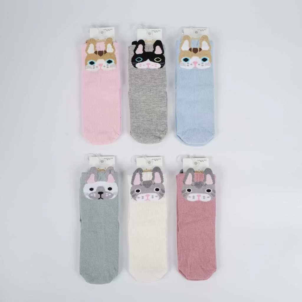 Sarman 3d'li Kız Soket Çorap Asorti - Görsel 3