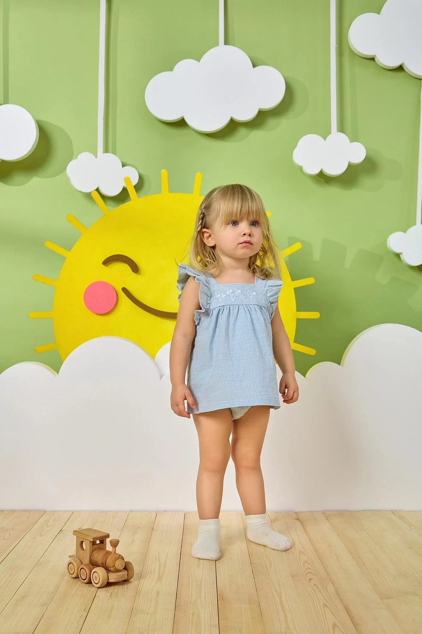 Minycenter Kız Bebek 2'li Takım Mavi - Görsel 3