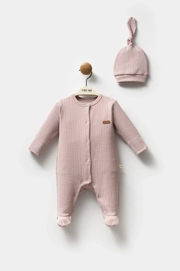 Moi Noi Şapkalı Tulum Mnb1236 Mürdüm