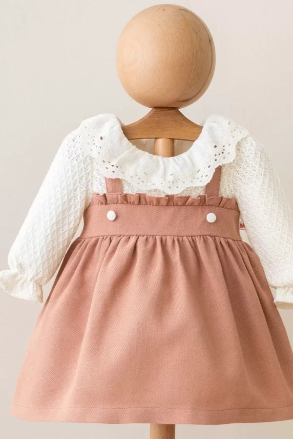 Dantel Kız Askılı Elbise  Kiremit