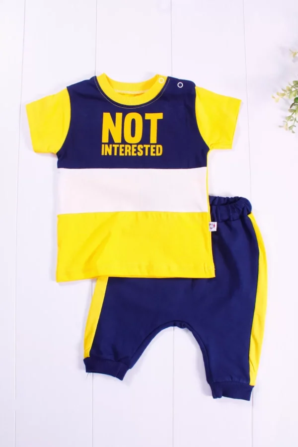Not Desenli 2'li Erkek Bebek Takımı