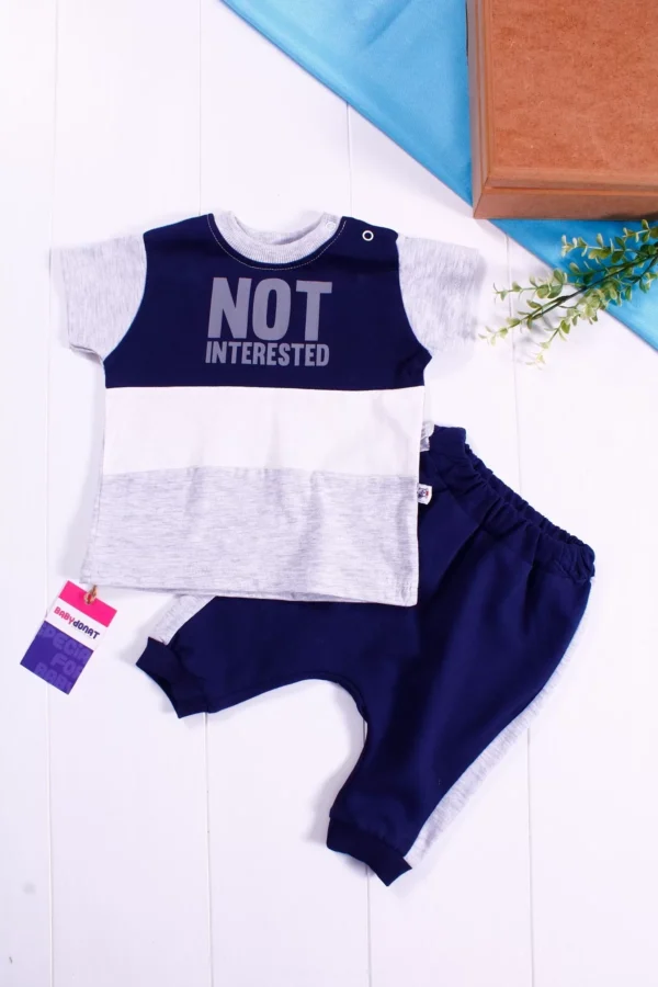 Not Desenli 2'li Erkek Bebek Takımı