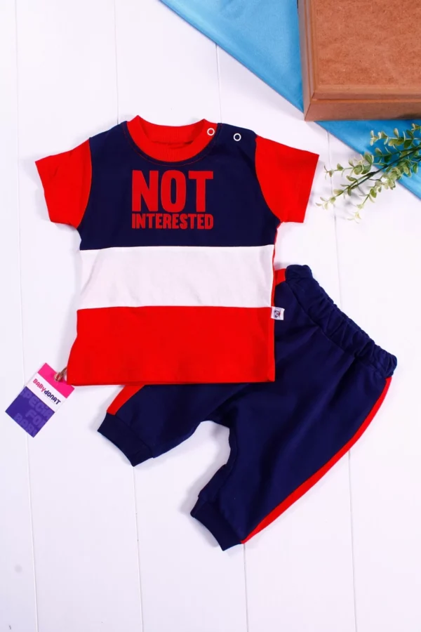 Not Desenli 2'li Erkek Bebek Takımı