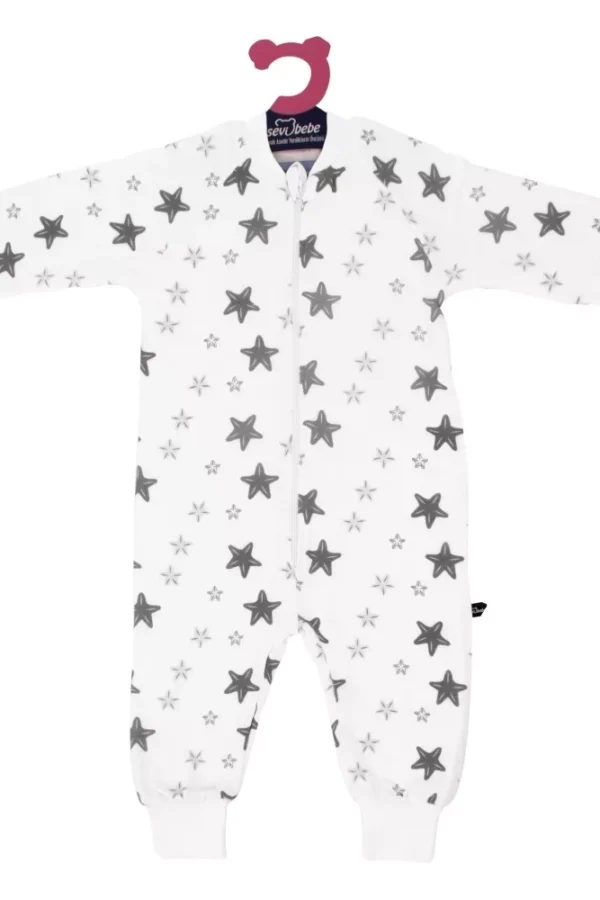 Organik Müslin Uyku Tulumu  Gri Yıldız