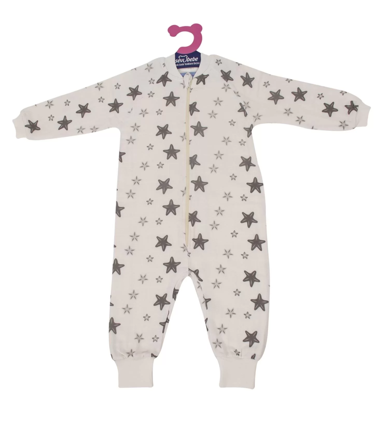 Organik Müslin Uyku Tulumu Gri Yıldız