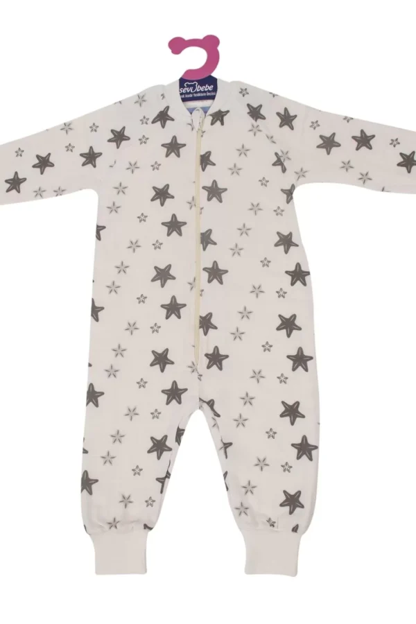 Organik Müslin Uyku Tulumu  Gri Yıldız