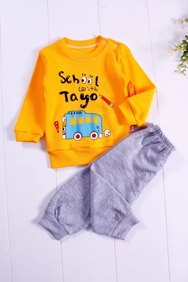 Skol Desenli 2'li Erkek Bebek Takımı