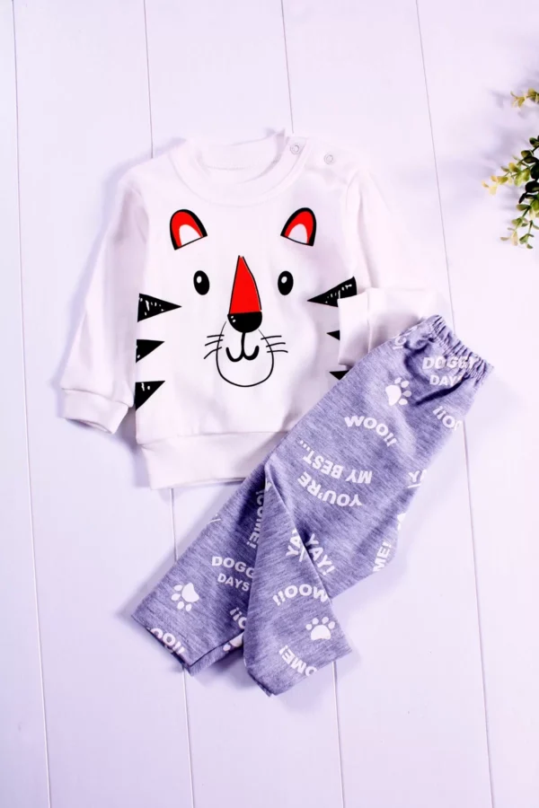 Tiger Desenli 2'li Erkek Bebek Takımı