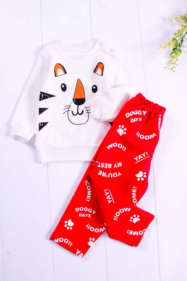 Tiger Desenli 2'li Erkek Bebek Takımı