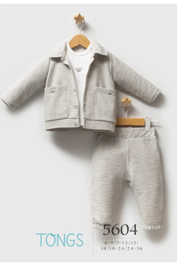 Tongs Baby Classic Bear 3'lü Takım 5604 Gri