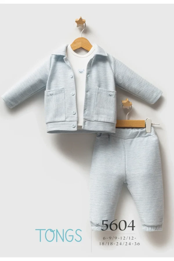 Tongs Baby Classic Bear 3'lü Takım 5604 Mavi