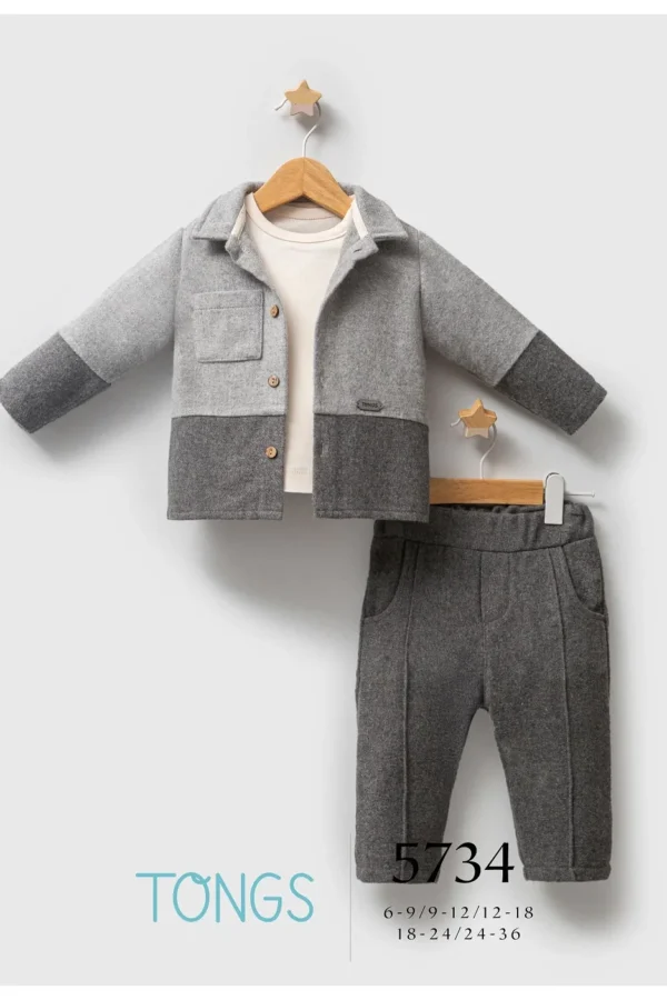 Tongs Baby Customary 3'lü Takım 5734 Gri