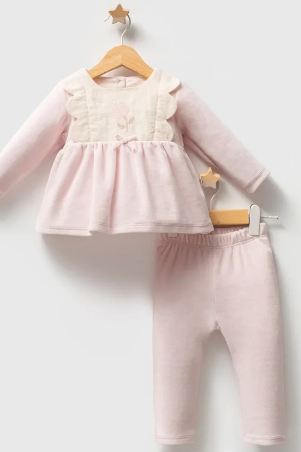 Tongs Baby Etamine 2'li Takım 5683 Pembe