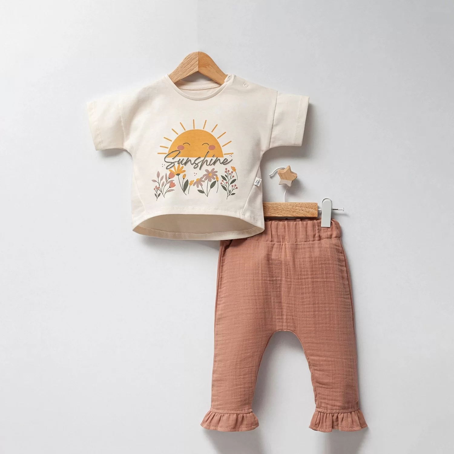 Nemere Müslin 2'li Takım Krem - Görsel 2