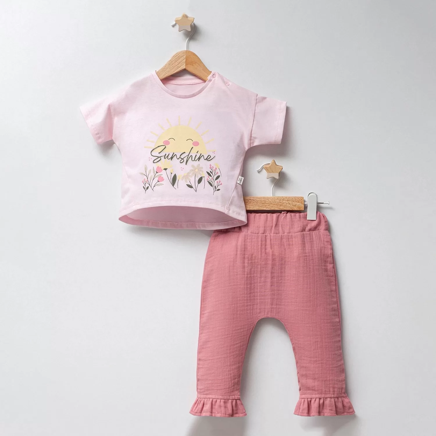 Nemere Müslin 2'li Takım Pembe - Görsel 2