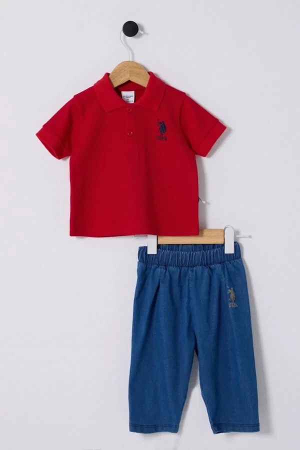 U.s Polo Bebek 2'li Takım Usb2347 Kırmızı