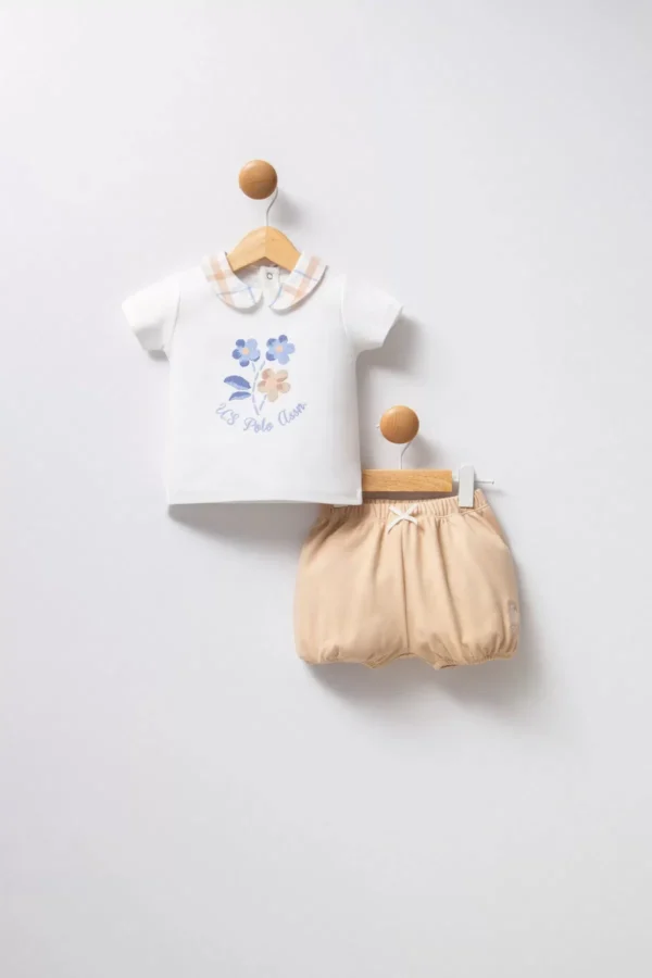 U.s Polo Bebek 2'li Takım Usb2380 Beyaz