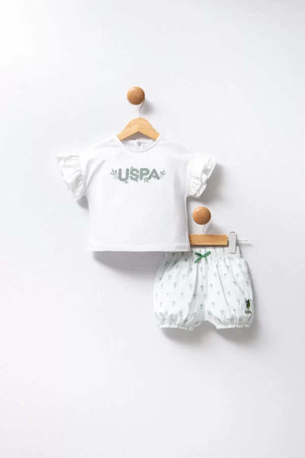 U.s Polo Bebek 2'li Takım Usb2442 Beyaz
