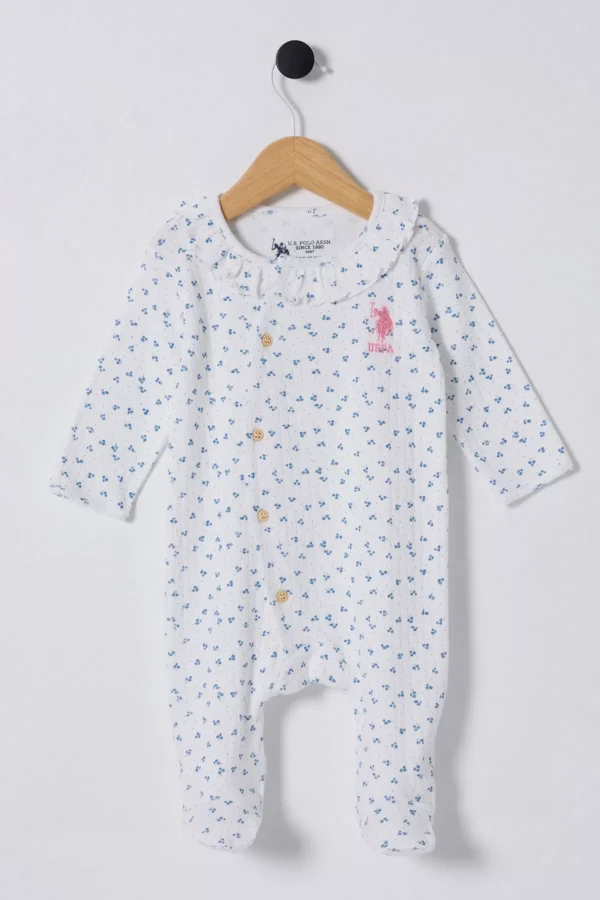 U.s Polo Bebek Tulum Usb2435 Beyaz-mavi