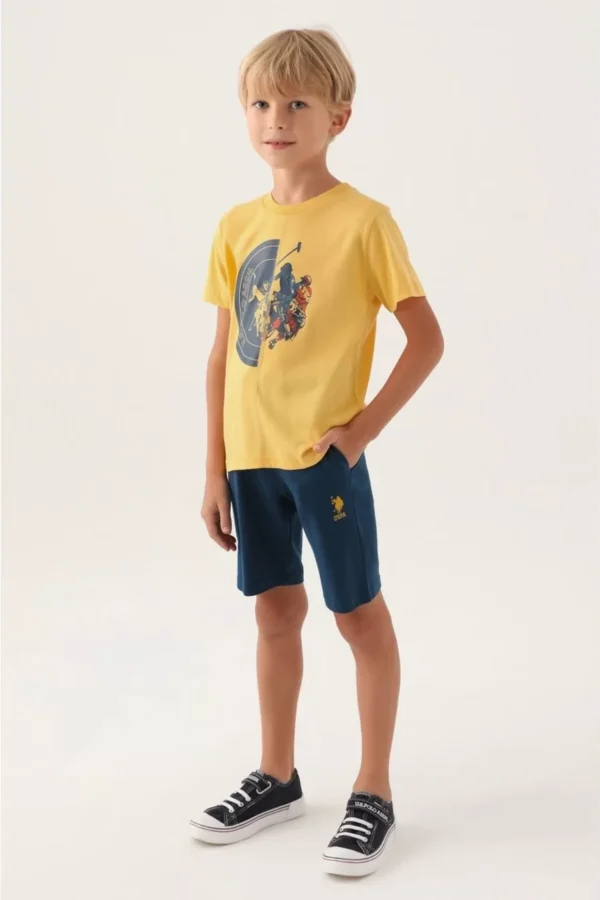 Erkek Çocuk 2'li Bermuda Takım  Kavun