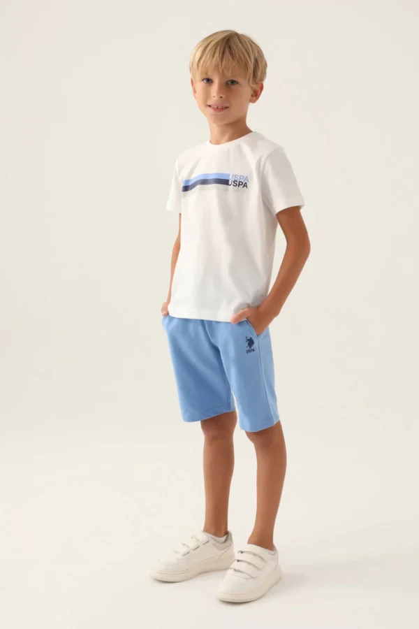 Erkek Çocuk Bermuda Takım  Krem