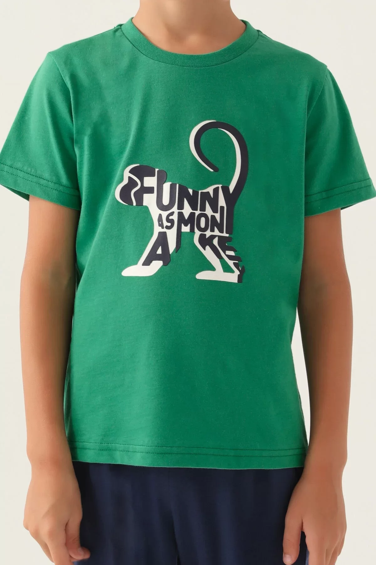 Erkek Çocuk Bermuda Takım Çam Yeşil - Görsel 9