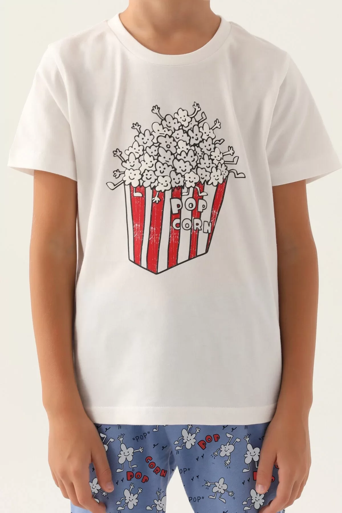 Erkek Çocuk Bermuda Takım Krem - Görsel 9