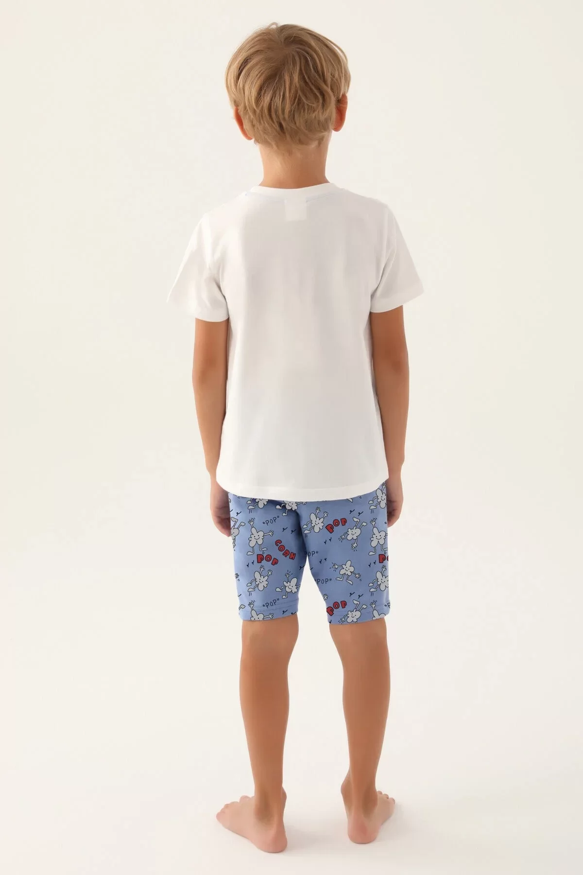 Erkek Çocuk Bermuda Takım Krem - Görsel 10
