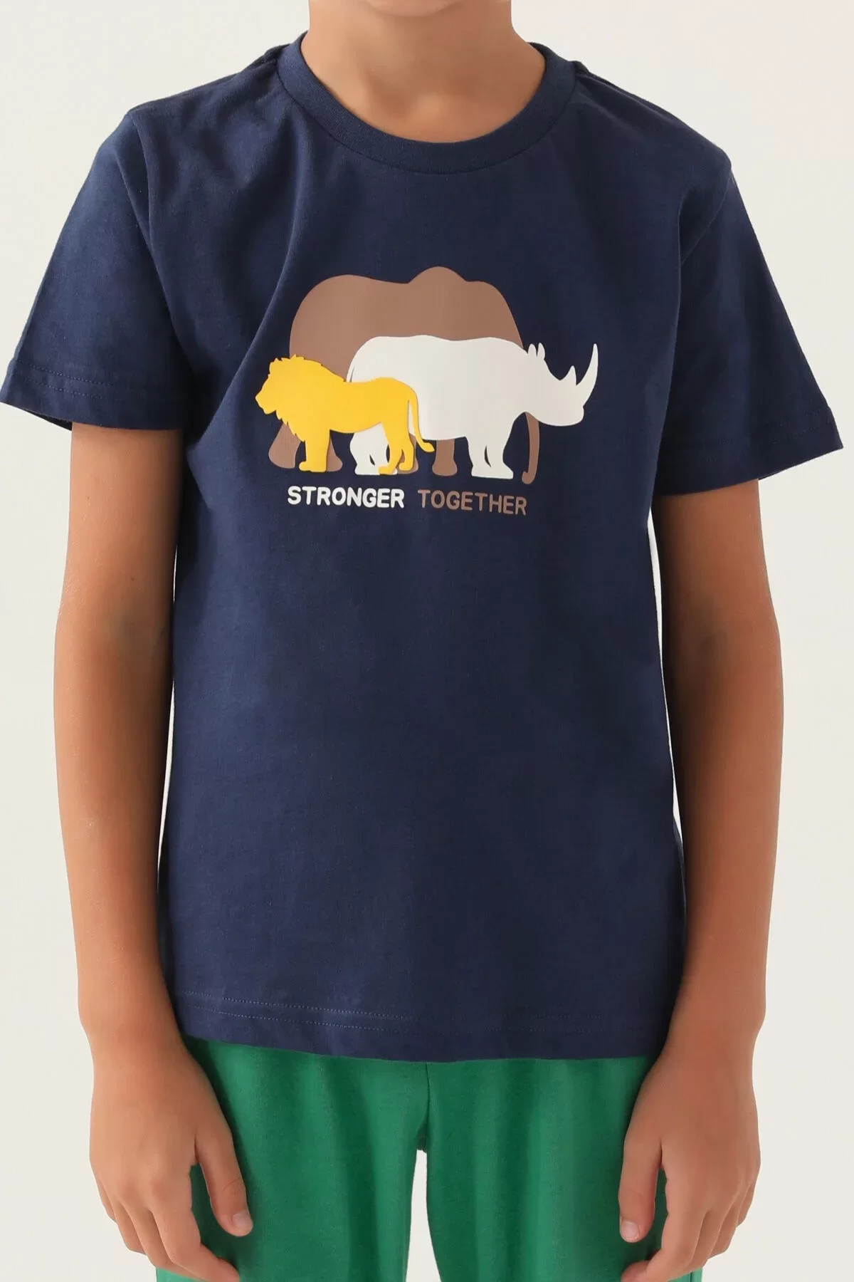 Erkek Çocuk Kapri Takım İndigo - Görsel 9