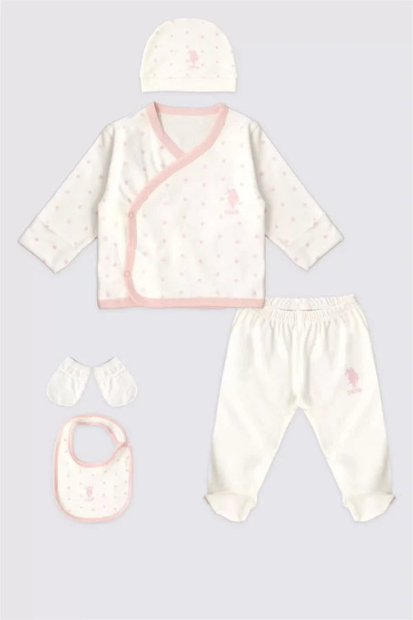 Kız Bebek 5'li Hastane Çıkışı Krem