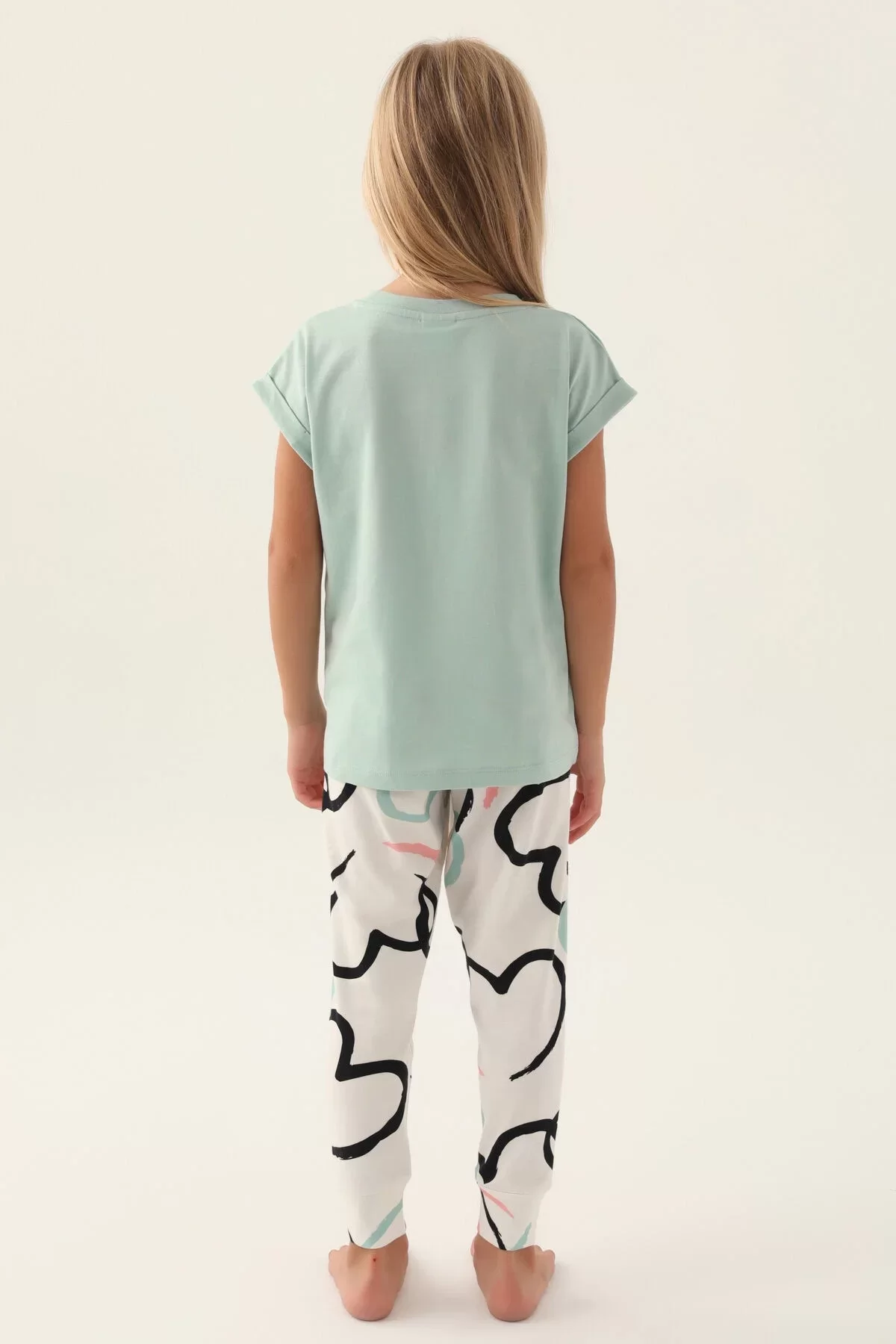 Kız Çocuk 2'li Takım Su Yeşili - Görsel 10