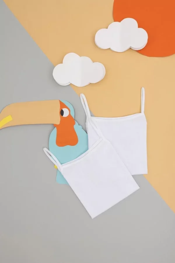 Kız Çocuk Basic İnce Askılı Atlet  Beyaz