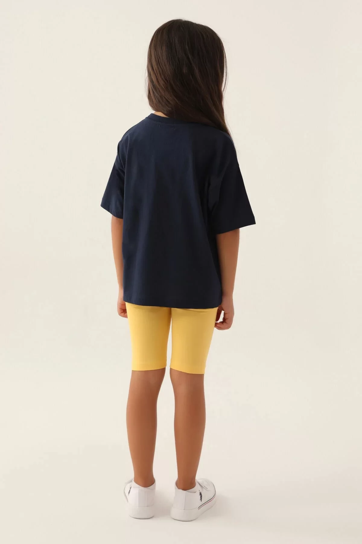 Kız Çocuk Bermuda Tayt Takım Lacivert - Görsel 5