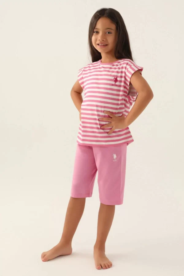 Kız Çocuk Kapri Takım  Orkide