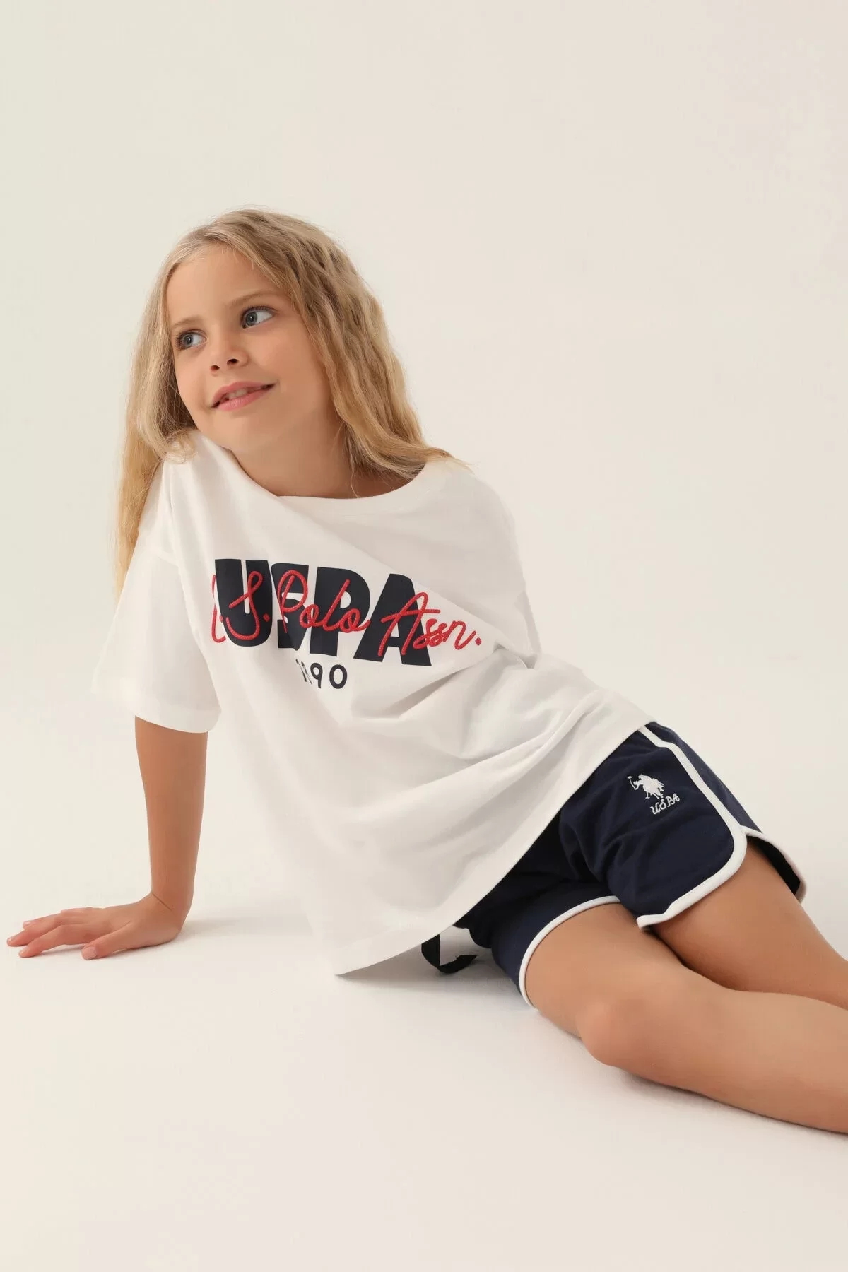 Kız Çocuk Şort Takım Krem - Görsel 2