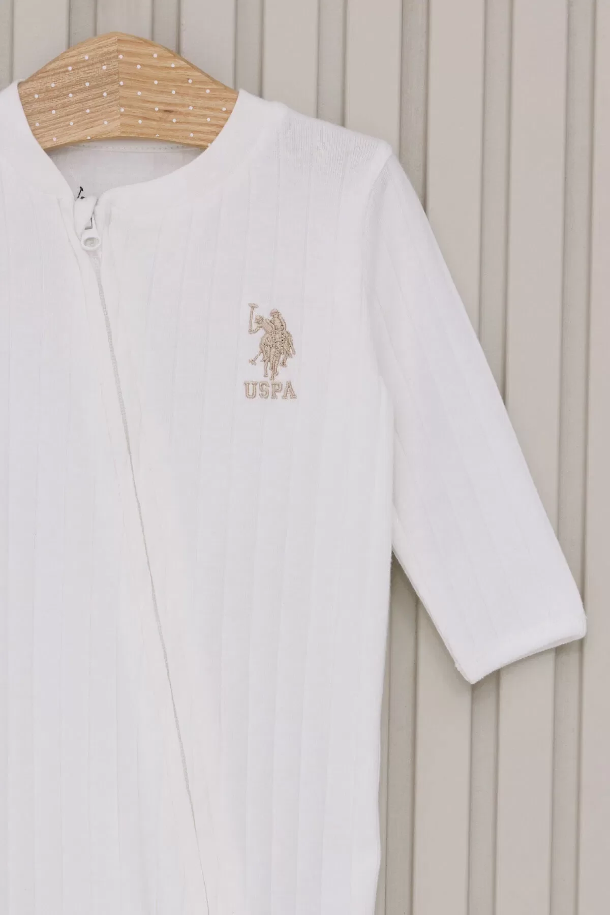 Erkek Bebek Patikli Tulum Krem - Görsel 5