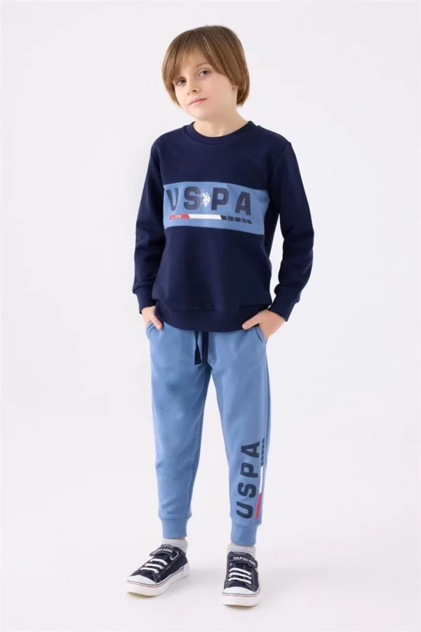 Erkek Çocuk Eşofman Takımı Us Cobalt