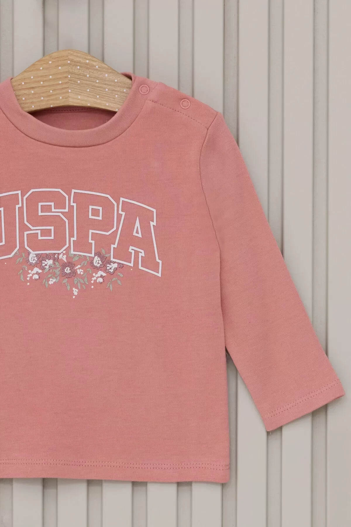 Kız Bebek Uzun Kol 2'li Takım Usb2130 Retro Pembe - Görsel 2